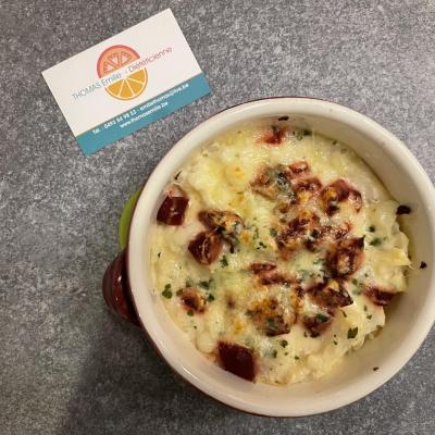 Gratin de chou-fleur à la betterave