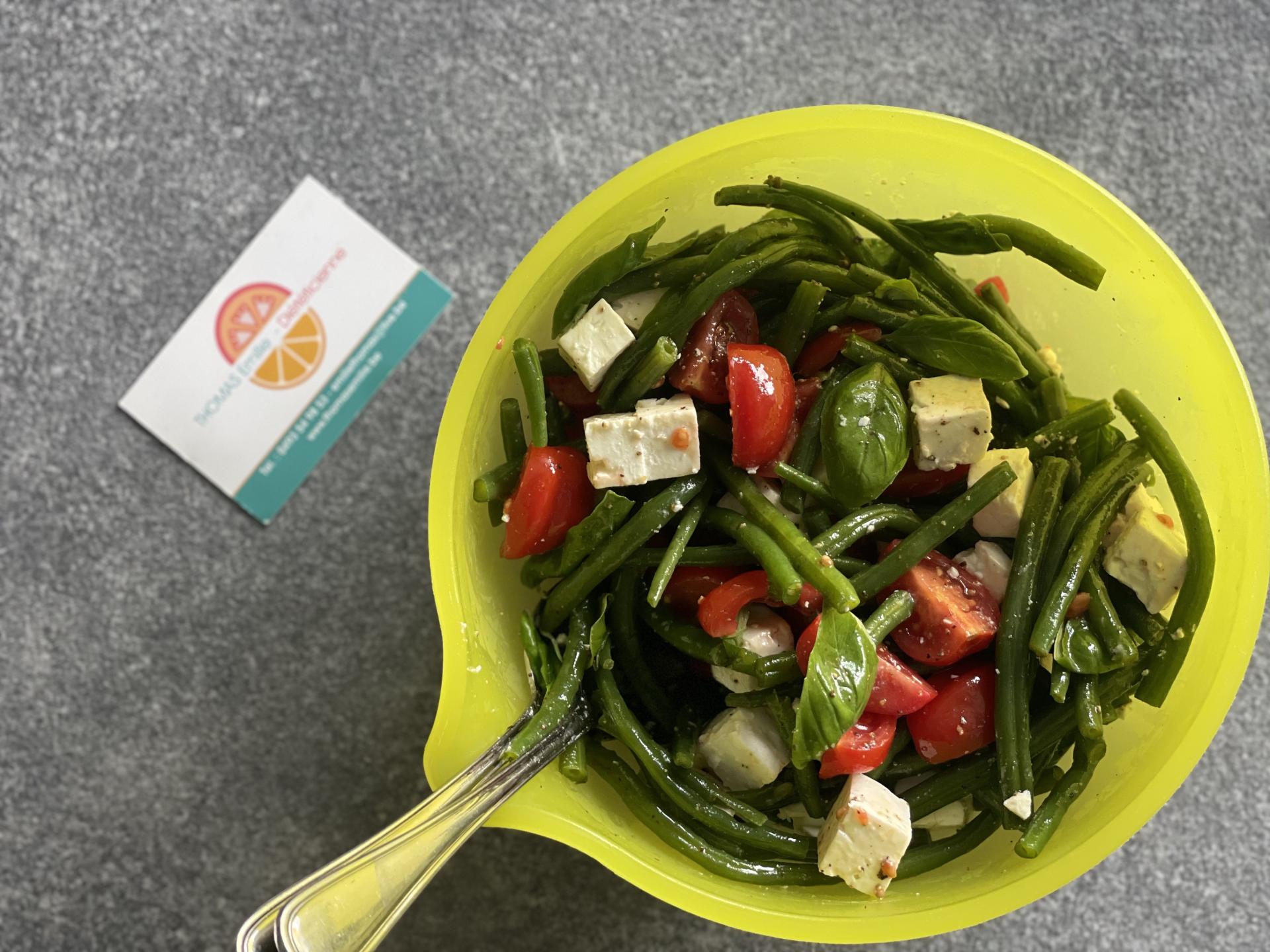 Salade de haricot vert tomate feta